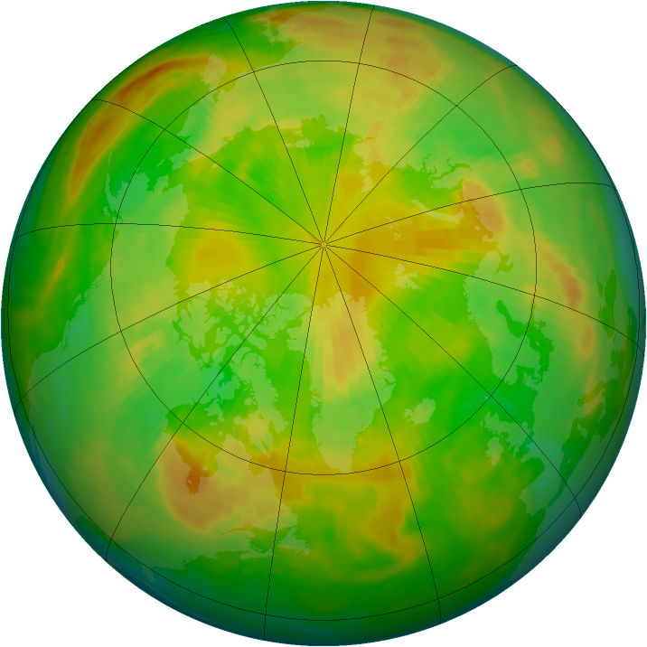 Arctic ozone map for 07 June 1983